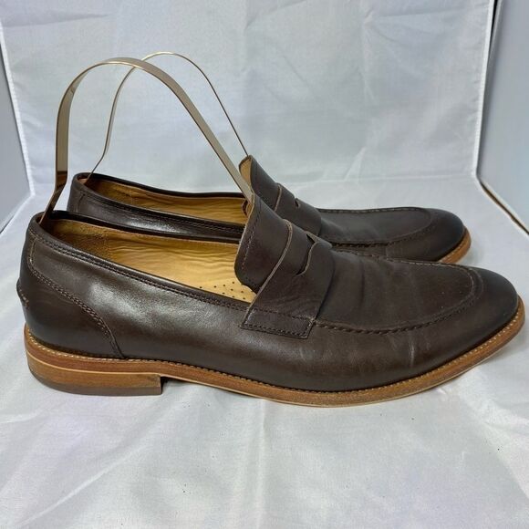 Warfield & Grand Mens Penny Loafer 10 Brown Slip On Heeled Leather Career - Picture 2 of 6